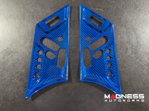 Jaguar F-TYPE Interior Trim - Carbon Fiber - Seat Adjustment Control Cover Trim Kit - Blue - Pre 2018